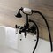 Kingston Brass AE21T0 3-3/8 Inch Wall Mount Tub Faucet with Hand Shower, Matte Black AE21T0 - alternate 2